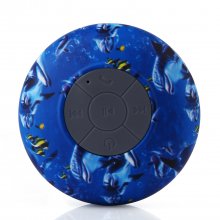 Mini Waterproof Stereo Wireless Bluetooth Speaker Handsfree with Suction Cup Blue Ocean