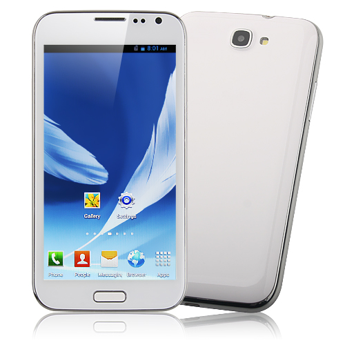 Used N719 Smart Phone Android 4.1 MSM8625 Dual Core 3G CDMA GPS 5.3 Inch- White - Click Image to Close