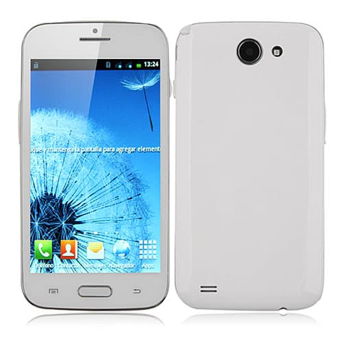Tengda J9500 Smartphone Android 4.0 MTK6517 Dual Core 5.0 Inch 3.0MP Camera- White - Click Image to Close