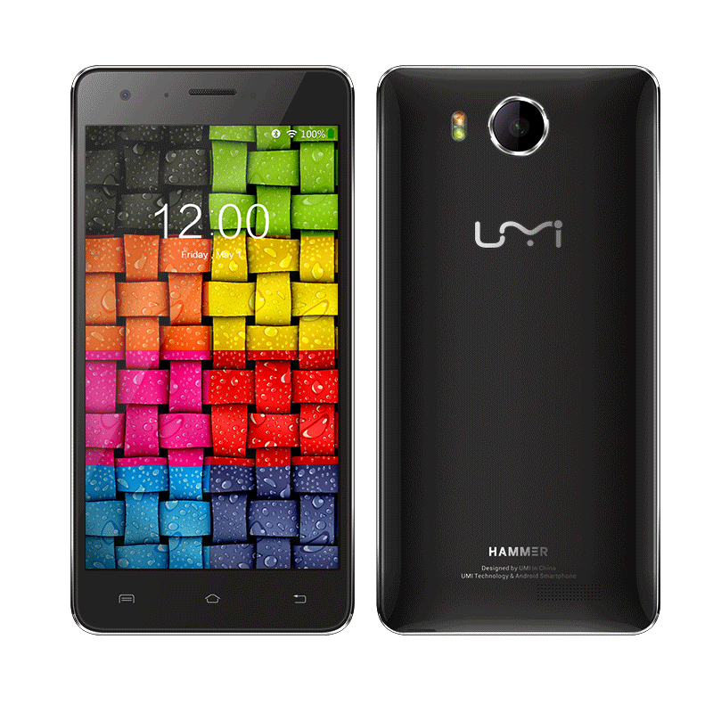 UMI HAMMER Smartphone 4G 64bit 2GB 16GB MTK6732 1.5GHz 5" HD IPS Android 4.4 Black