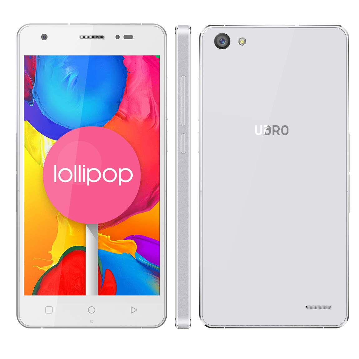 UBRO M1 Smartphone 6.9mm Double Glass 5.0 Inch 2GB 16GB Android 5.1 MTK6735A- White