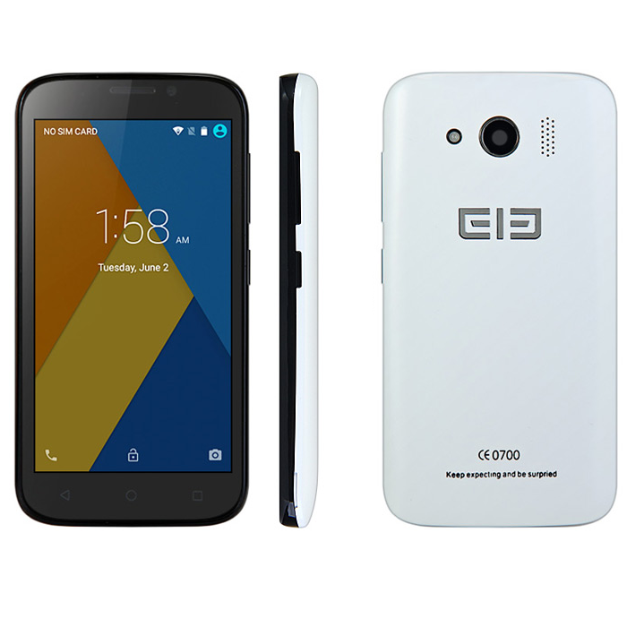 Elephone G9 4G Smartphone Android 5.1 64bit MTK6735M Quad Core 1.0GHz 4.5 Inch White