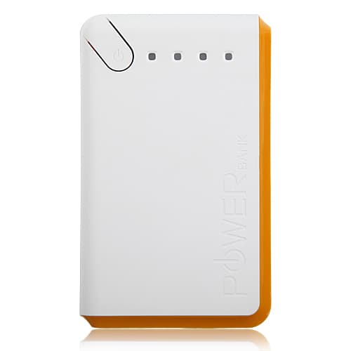 15000mAh Dual-USB Power Bank for Mobile Phone Tablet PC White